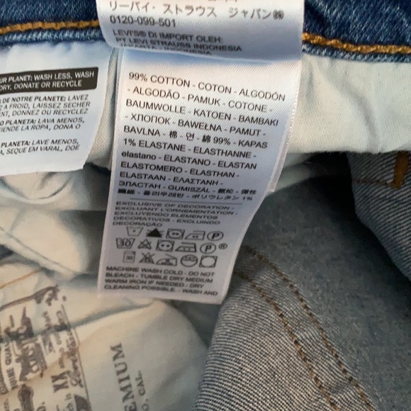 Levi’s/Revolve 501 Original Cropped Raw Hem Jeans/Charleston/Size 31 x 26 - Picture 9 of 11